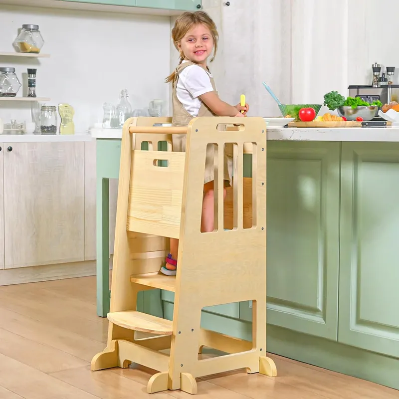 WINGYZ Toddler Tower – Adjustable Step Stool Helper for Kids 18M–6Y
